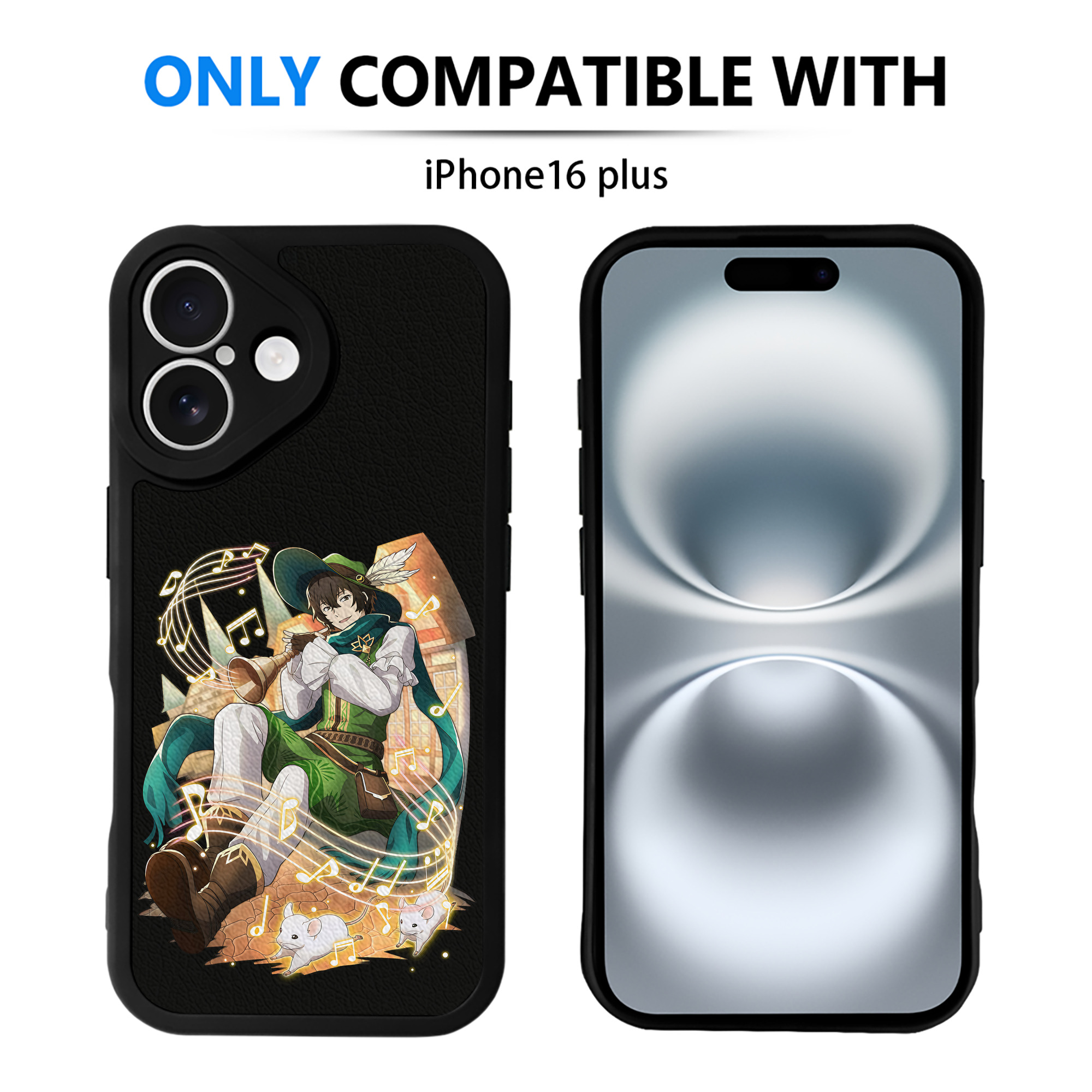 （画像用） 文豪ストレイドッグス Bungo Stray Dogs 【iPhone 16シリーズ対応】シリコンスマホケース（レザー調） 材質：シリコン